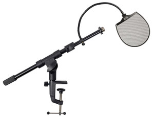 Samson MBA18 18" Microphone Boom Arm Studio Podcast USB Mic Stand+Pop Filter