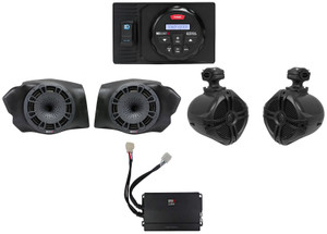 MB QUART Front Speakers+Towers+Radio+Amp For 2013-2018 Polaris RZR XP/XP4 1000