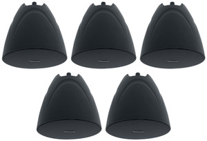 5 Rockville PEN-525T Black 5.25" 70V Hanging Pendant Speakers For Restaurant/Bar