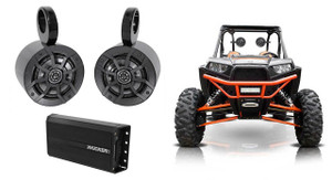 2 Kicker 5.25" Tower Speakers+2-Channel Amp for Polaris/JEEP/ATV/UTV/RZR/CART