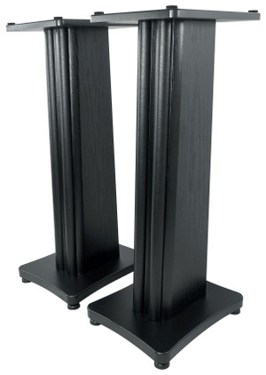(2) Rockville SS28B Black Wood Grain 28" Speaker Stands Fits KRK CL5G3