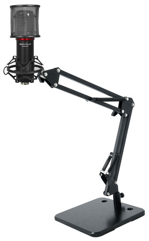 Rockville RCM SR Recording Condenser Microphone + Desktop Boom Arm Mic Stand
