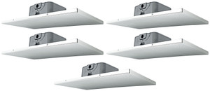 (5) Rockville DCS6T 70V Commercial 2' X 1' Drop Ceiling Tile Speakers For Office