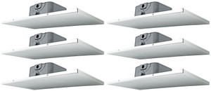 (6) Rockville DCS6T 70V Commercial 2' X 1' Drop Ceiling Tile Speakers For Office