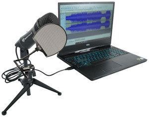 Rockville Z-STREAM USB Condenser Computer Microphone+Stand+Warm Audio Pop Filter