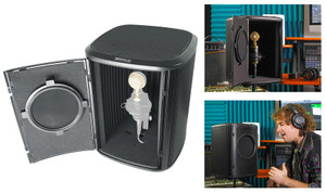 Rockville ISOBOX Portable Sound Isolation Box w/ Mic Stand, Pop Filter & Acoustic Foam