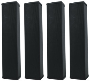 (4) Rockville WET ARRAY 5 BLACK Line Array Speakers For church/School/Auditorium