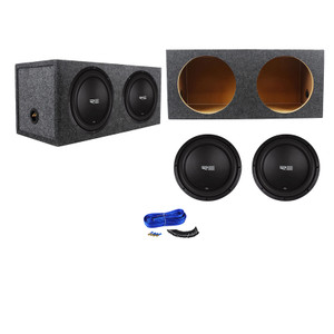 (2) RE Audio SEX12D4 V2 SEXV2 12" 1500W Car Subwoofers+Sealed Sub Box Enclosure