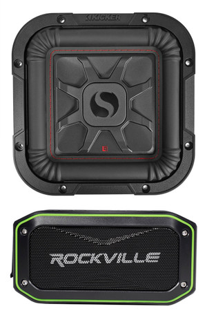 Kicker KICKER 46L7T82 8" 700 Watt L7T Car Subwoofer, Solo-Baric Sub L7T82+Home Speaker 