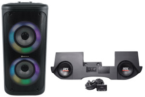 MTX Dual 10" MTX Subwoofers+Enclosure For 2002-16 Dodge Ram Quad/Crew+Party Speaker 
