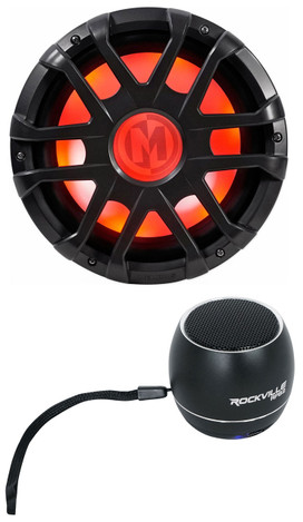 MEMPHIS AUDIO Memphis Audio MXA1044 10" 500w LED Marine Subwoofer Sub For RZR/UTV+Home Speaker 