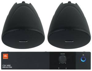  JBL CSA 140Z Commercial 70v Amplifier Amp+(2) Black 4" Hanging Pendant Speakers 