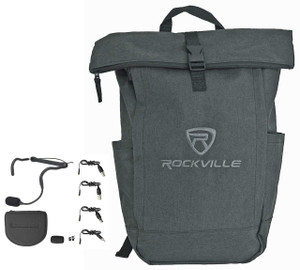 SAMSON Samson QEX Fitness Headset Microphone Mic+Backpack For Yoga/Spin/Pilates 