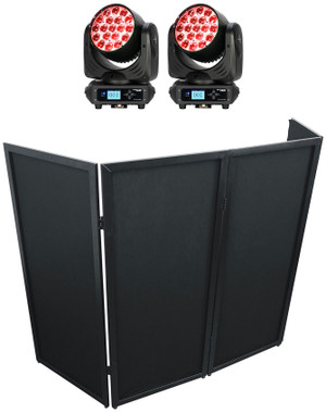 2 Eliminator Lighting ADJ Stryker Wash Moving Head w/Motorized Zoom+Black Facade