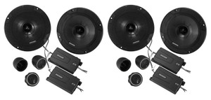 2 Pairs KICKER 46CSS654 6.5" 600 Watt 4-Ohm Car Audio Component Speakers CSS65