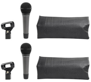 Pair Audio Technica ATM410 Cardioid Dynamic Microphones, HI-Energy Neo Magnet