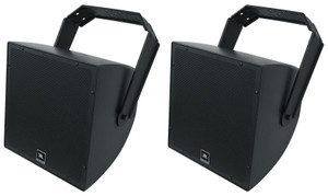 (2) JBL AWC129-BK 12" Black Indoor/Outdoor Surface Mount Commercial Speakers