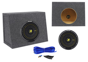 Kicker 44CWCD84 CompC 8" 400W 4-Ohm DVC Car Audio Subwoofer+Sealed Sub Enclosure