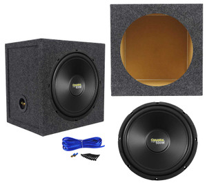 Coustic By MTX C124 12" 500 Watt Car Audio Subwoofer + Sealed Sub Box Enclosure