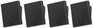(4) JBL SLP12/T-BK Sleek Low-Profile On Wall Mount 3" 70v Commercial Speakers