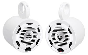 (2) MTX Audio WET77-W 7.7" 300w White Marine Boat Wakeboard Tower Speakers
