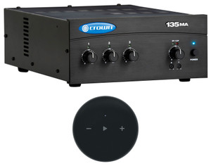 Crown 135MA Commercial 70v Amplifier Mixer w/Smart Wifi Streaming Receiver