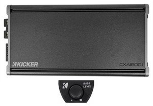 KICKER 46CXA18001 CXA1800.1 1800 Watt RMS Mono Car Audio Amplifier Amp+Bass Knob