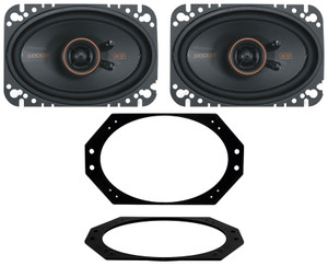 4x6" Kicker Front KSC460 Speaker Replacement Kit for 2003-2006 Jeep Wrangler TJ