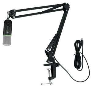 Mackie CARBON USB Recording Podcast Streaming Microphone+Audio Technica Boom Arm