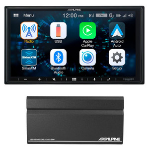  ALPINE iLX-W650 7" Digital Media Bluetooth Carplay Receiver+KTA-200M Power Pack 