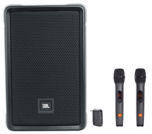  JBL IRX108BT 8" 1000w Powered Portable DJ/PA Speaker w/Bluetooth+Wireless Mics 