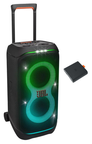  JBL PartyBox Stage 320 Portable LED Party Speaker w/18 Hour Battery+2nd Battery 