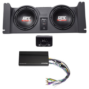 MTX 2) 10" MTX Subwoofers+Box+Alpine Amp For 4) Speakers For 97-06 Jeep Wrangler TJ 