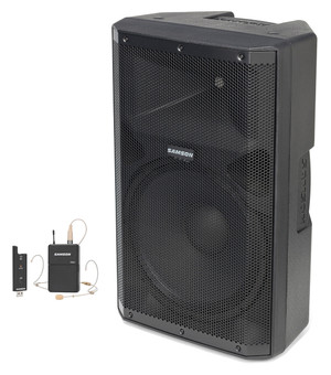 SAMSON Samson RS115A 15" 400w Powered Bi-amped DJ PA Speaker w/Bluetooth/USB+Headset 