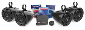 MTX UNI-2-MUDBTRC UTV Audio Kit-Amplifier+4 Roll Cage Speakers+Bluetooth Control 