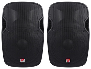2) Rockville SPG158 15“ Passive 2000W PA Speakers ABS Lightweight Cabinet 8 Ohm