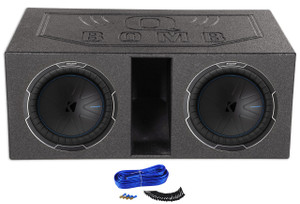 Kicker (2) Kicker 51CWQ122 COMP Q 12" 1000w Subwoofers+Vented Sub Box Enclosure CWQ122 