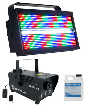 AMERICAN DJ American DJ ADJ Jolt Panel FX2 RGBW SMD LED DMX Strobe/Wash Light + Fog Machine 