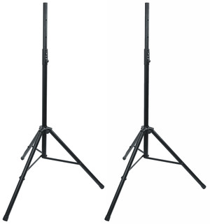 Rockville 2 Rockville RVSS3 V2 Tripod Push Button DJ PA Speaker Stands+Air Assist Lowering 