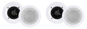 Rockville 4) Rockville CC4T White 4" Commercial 70v Ceiling Speakers For Restaurant/Cafe 