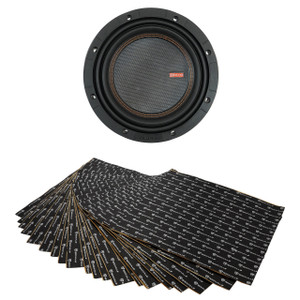 MEMPHIS AUDIO Memphis Audio MJM812 8" Competition Car Subwoofer+Sound Vibration Deadener Kit 