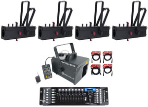 AMERICAN DJ (4) American DJ IKON PROFILE High-Output LED GOBO Projectors+DMX Control+Hazer 
