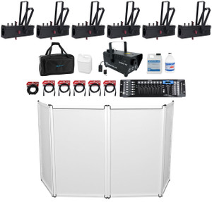 AMERICAN DJ 6 American DJ IKON PROFILE High-Output GOBO Projectors+DMX Control+Facade+Fogger 