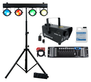 AMERICAN DJ American DJ DOTZ TPAR SYS COB LED Par Wash Light Kit w/Stand+DMX Control+Fogger 