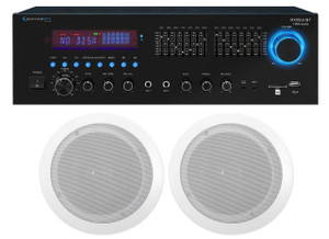 TECHNICAL PRO Technical Pro RX55URIBT Home Theater Bluetooth Receiver+2) 6.5" Ceiling Speakers 