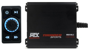  MTX MUD100.2 100w 2-Channel Amp+Memphis Audio Bluetooth Rocker Switch Controller 