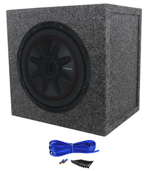  Kicker 52CVR104 CVR10 COMPVR 10" 750w Subwoofer+Sealed Sub Box Enclosure CVR104 