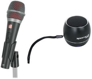 Se Electronics V7 Switch Handheld Microphone Mic w/Magnetic Switch+Home Speaker