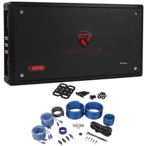 Rockville RXA-F3 Proton Micro Car Amplifier 1000w 4 Ch. 4x80 CEA Rated+Amp Kit