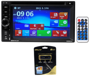 Rockville RVDG6.2 6.2" Double Din Car Navigation/DVD/Bluetooth Player+USB Drive